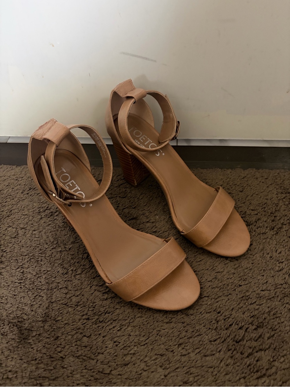 Tofino Tan Ankle-Strap Block Heel Sandals